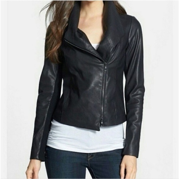 Vince Leather Scuba Moto Jacket - Picture 2 of 15